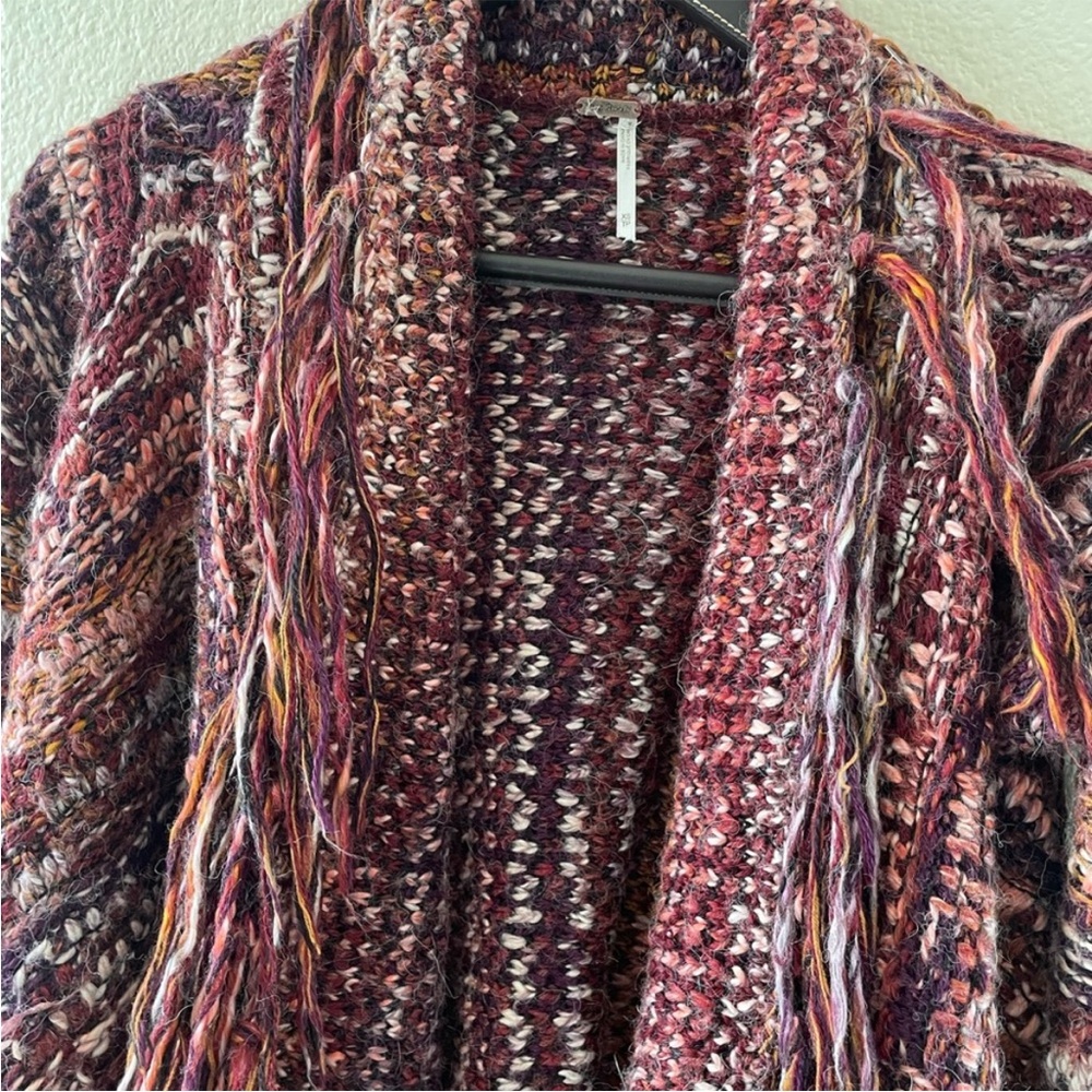 Free People Multi-Color Fringe Cardigan -XS - Picture 7 of 9